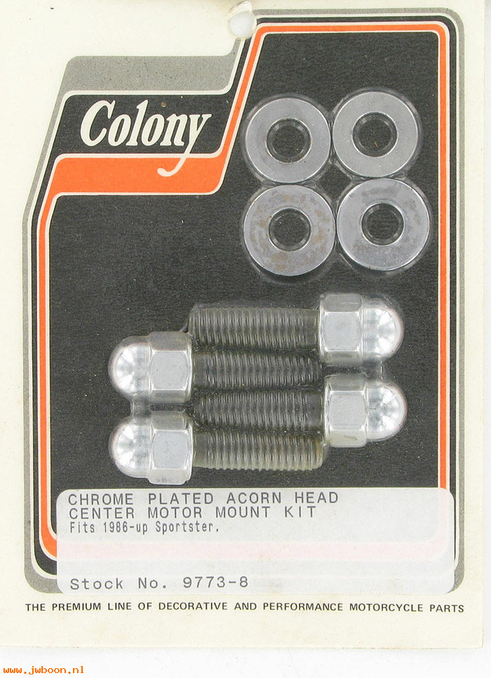 C 9773-8 (): Center motor mount kit, acorn - Sportster XL's '86-'03, in stock