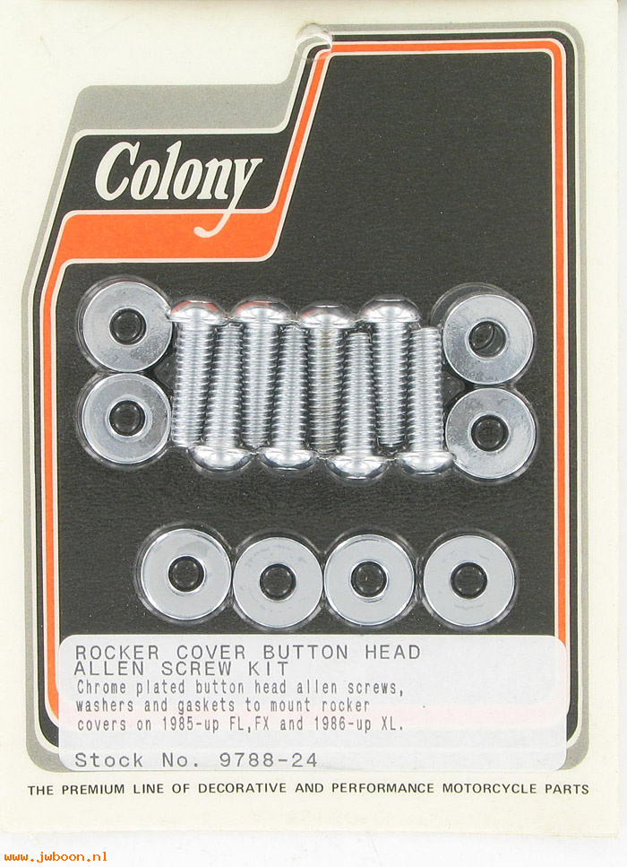 C 9788-24 (): Rocker cover screw kit, button head Allen - FL,FX '85-'99. XL 86-