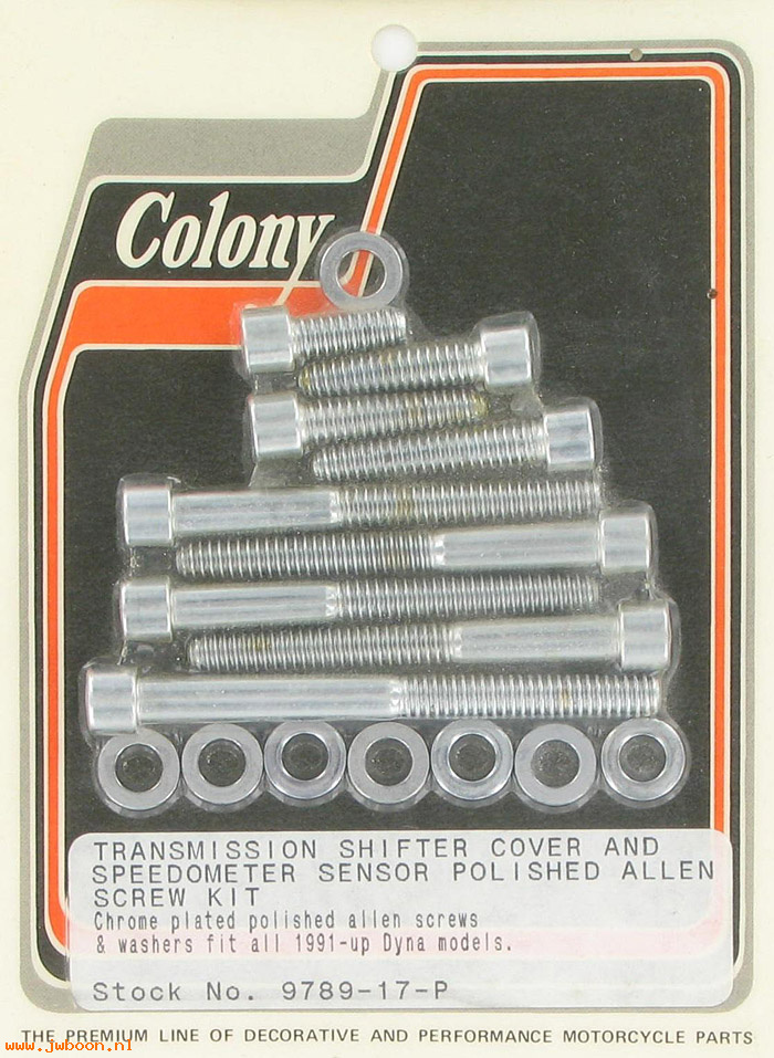 C 9789-17-P (): Transmission shifter cover screws,polished Allen - Dyna '91-'05