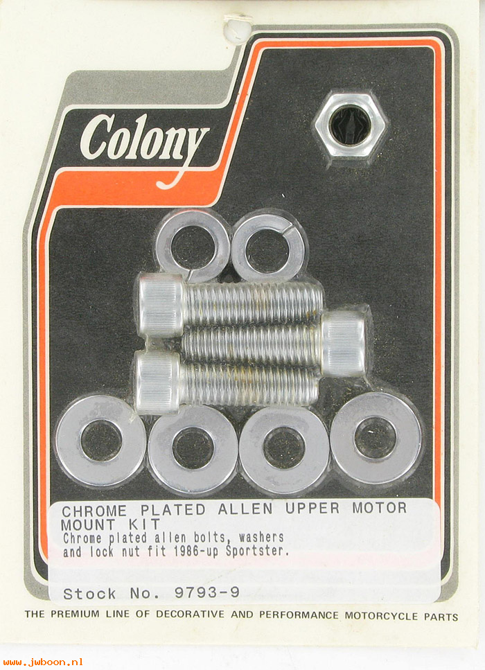 C 9793-9 (): Upper motor mount kit, Allen - Sportster XL's '86-'03, in stock