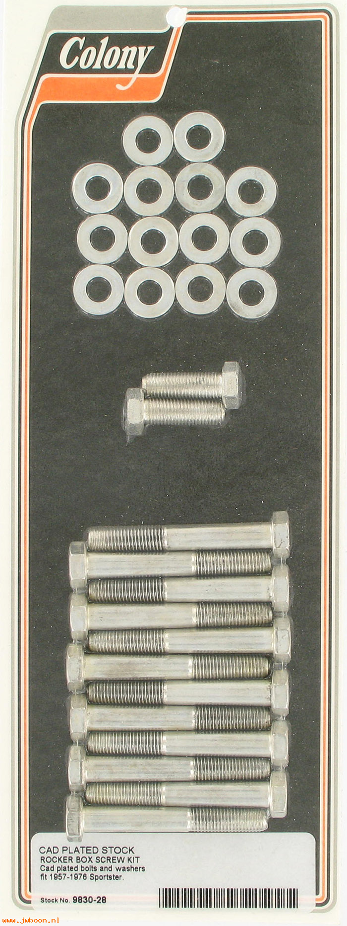 C 9830-28 (    4710): Rocker box screw kit, stock - Ironhead Sporty XL's 57-76,in stock