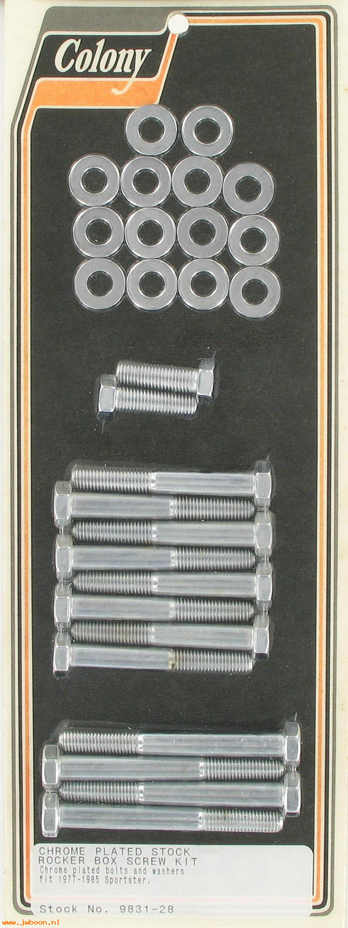 C 9831-28 (    3468): Rocker box screw kit, stock - Iron Sportster XLs '77-'85,in stock