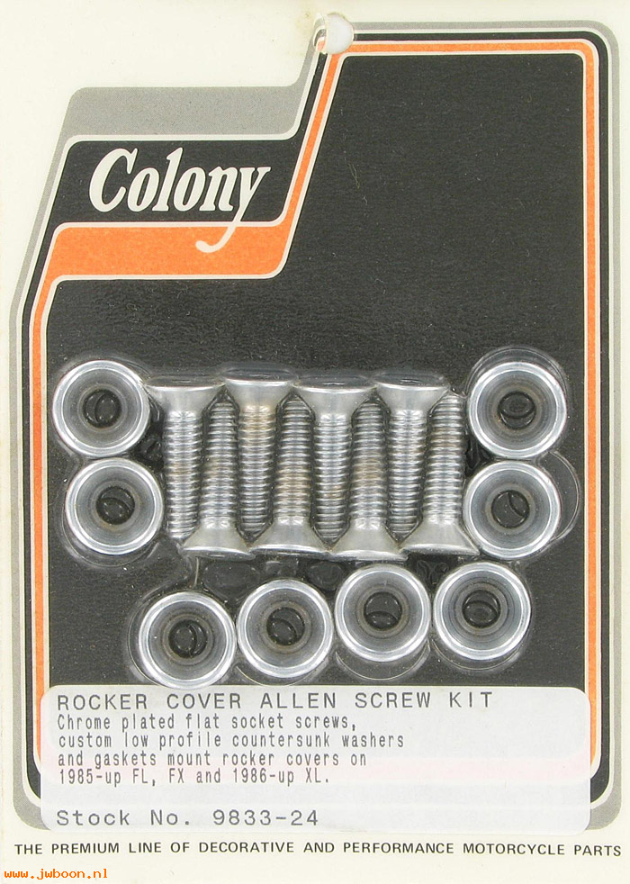 C 9833-24 (): Rocker cover screw kit,Allen, in stock Colony - XL '86- FL,FX '5-