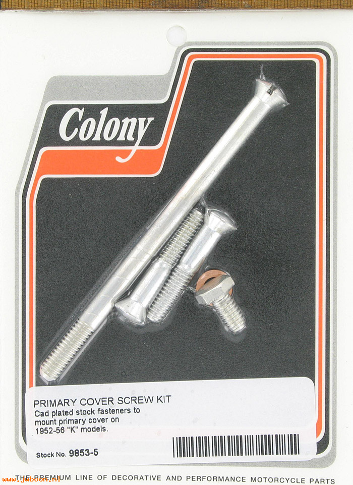 C 9853-5 (34957-52 / 2345 3728): Primary cover screws, stock - K-model, KH 52-56, in stock Colony