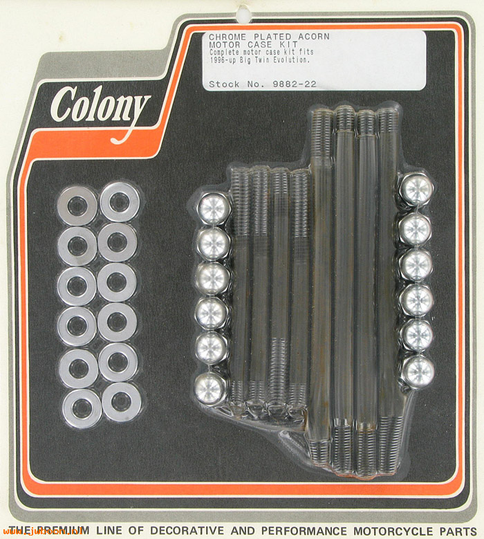 C 9882-22 (): Motor case kit, acorn - Evo 1340cc '96-up, in stock Colony
