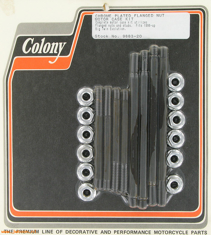 C 9883-20 (): Motor case kit with flanged nuts - Evo 1340cc '96-up, in stock