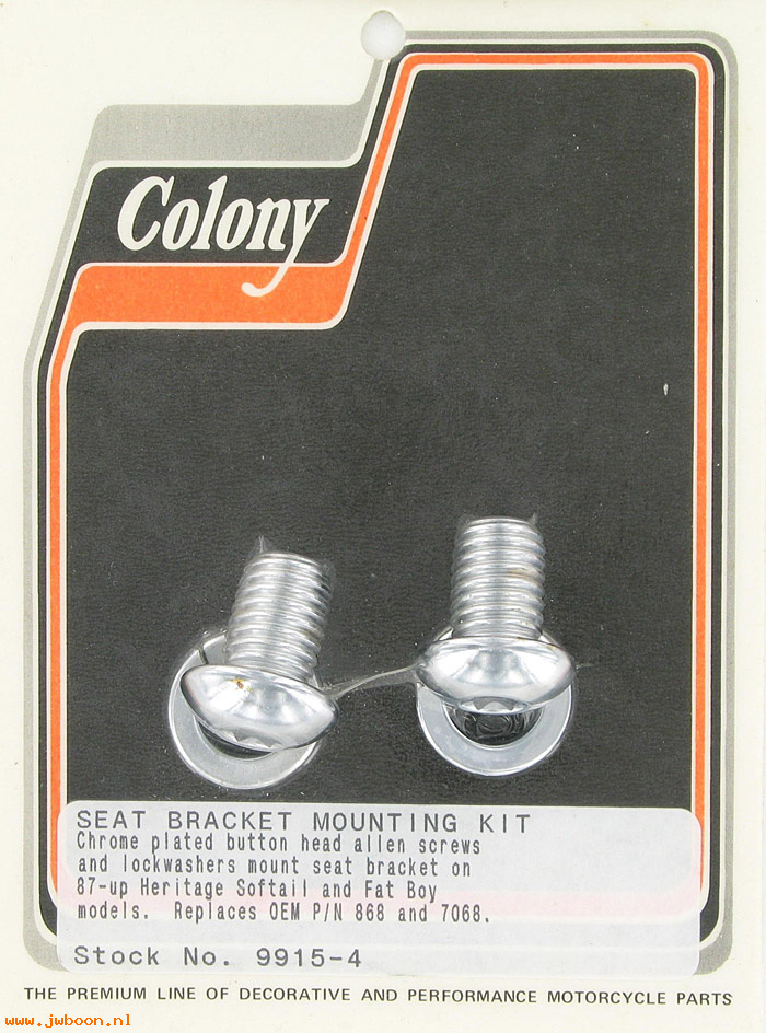 C 9915-4 (     868 / 7068): Seat bracket mounting kit, button head Allen - FLST, FLSTF '87-