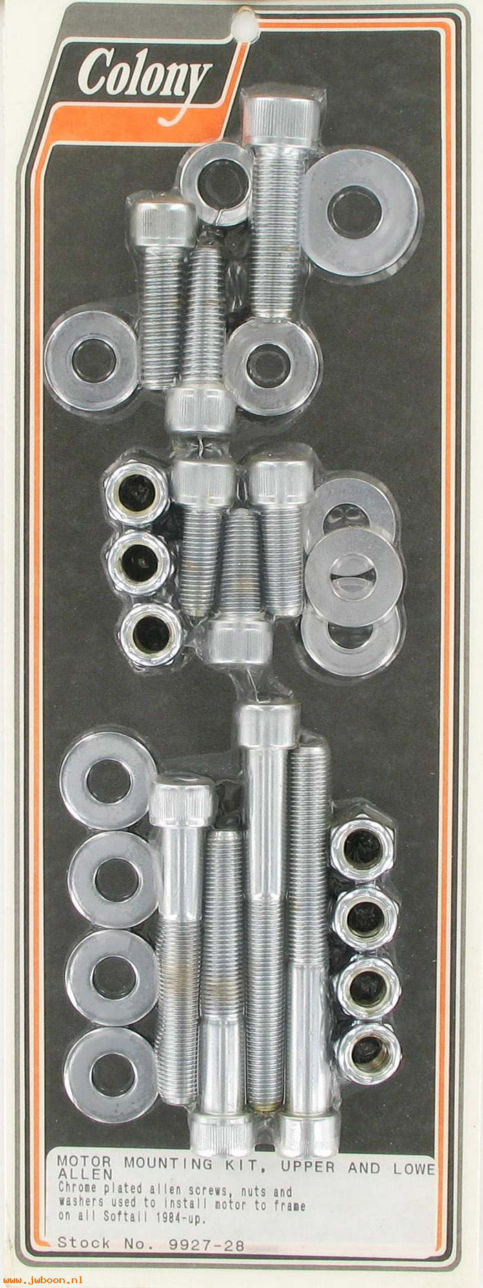 C 9927-28 (): Motor mount kit, upper/lower, Allen - FXST, Softail 84-99, Colony