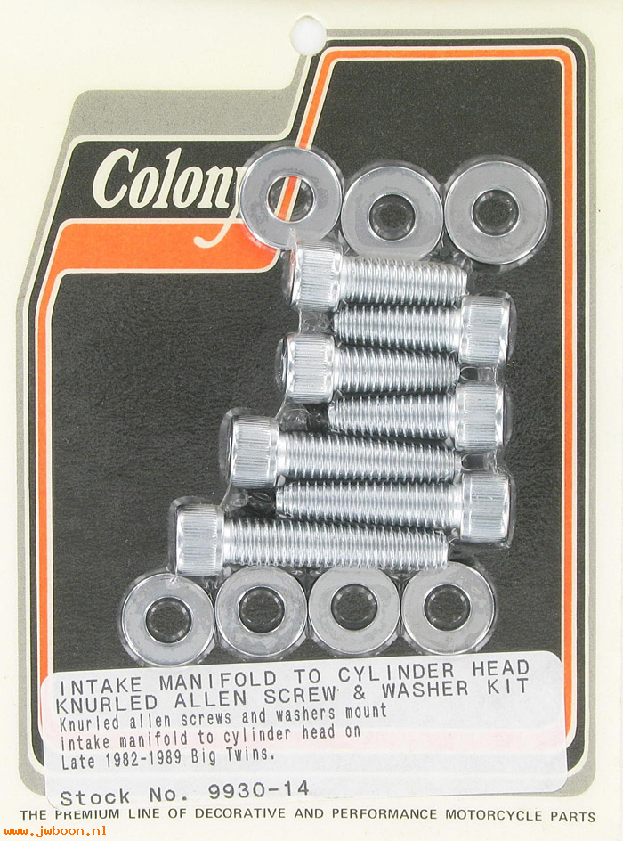 C 9930-14 (): Manifold mounting screws, knurled Allen - Softail late'82-'89