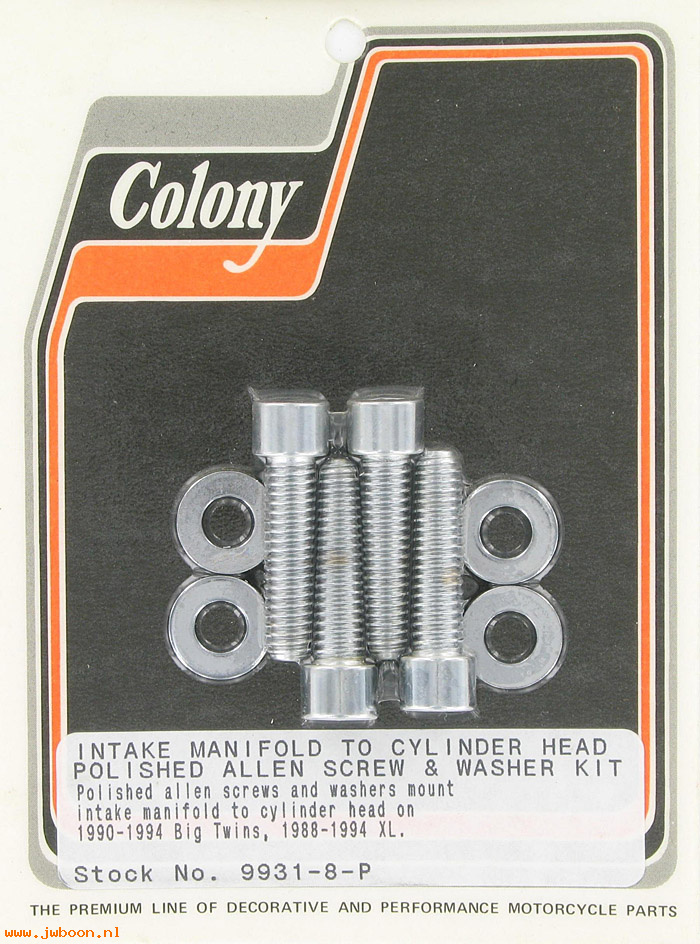 C 9931-8-P (): Manifold mounting screws, polished Allen-BT '90-'94. XLs '88-'94