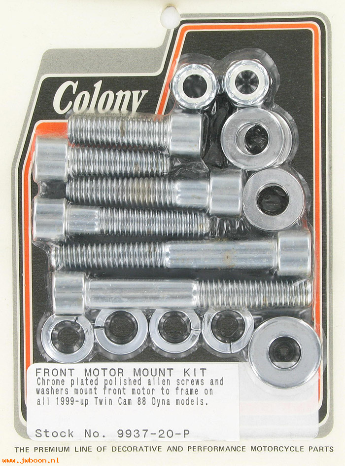 C 9937-20-P (): Front motor mount kit, polished Allen, in stock Colony - Dyna 91-