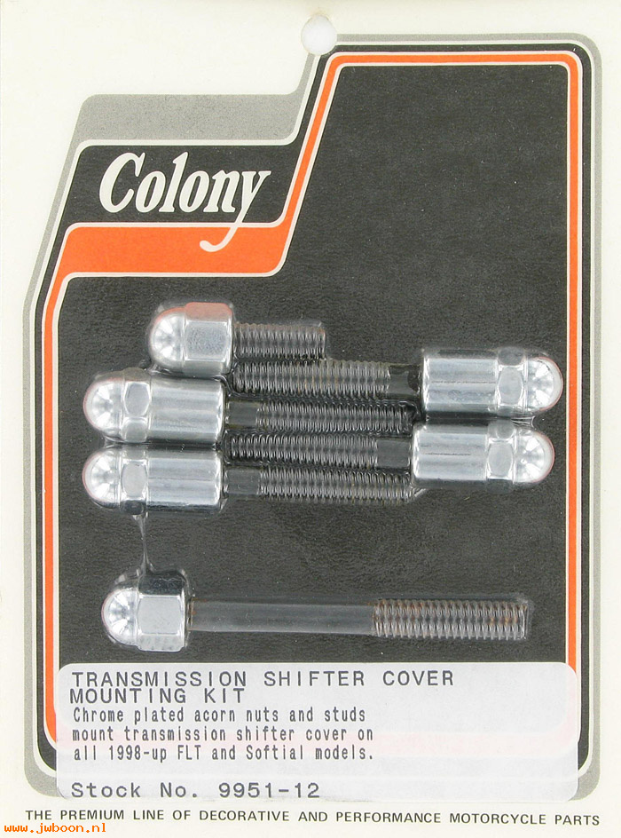 C 9951-12 (): Shifter cover screw kit, acorn - Evo 1340cc, Twin Cam, in stock