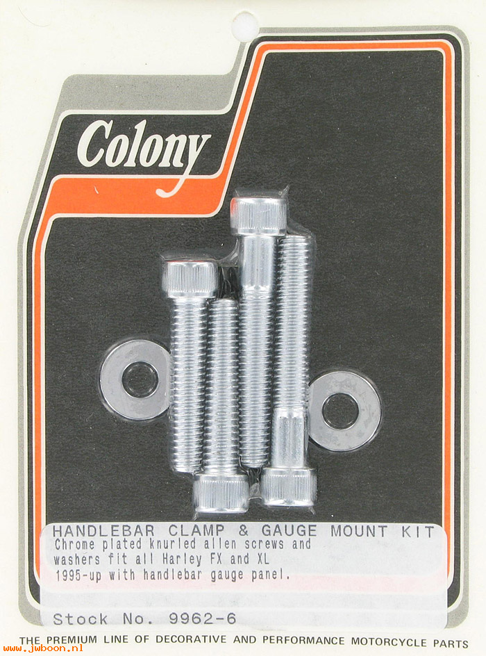 C 9962-6 (): Handlebar clamp/gauge kit, Allen in stock - FX, Sportster XL '95-