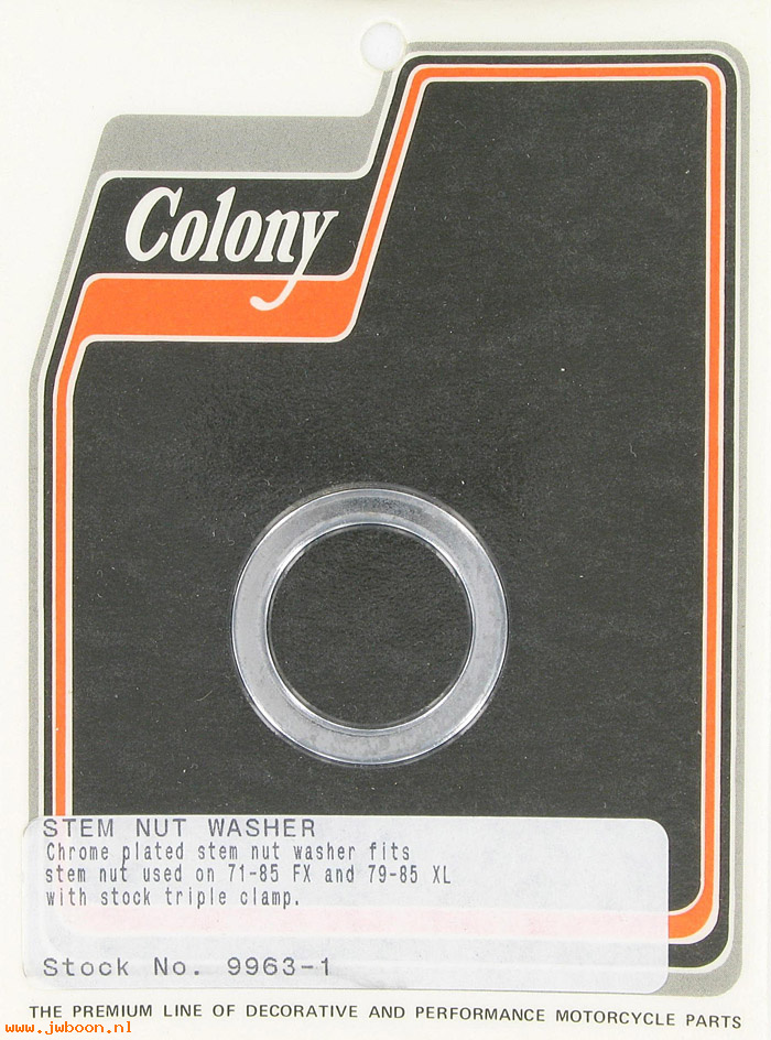 C 9963-1 (): Stem nut washer - FX '71-'85. Ironhead XL 79-85, in stock Colony