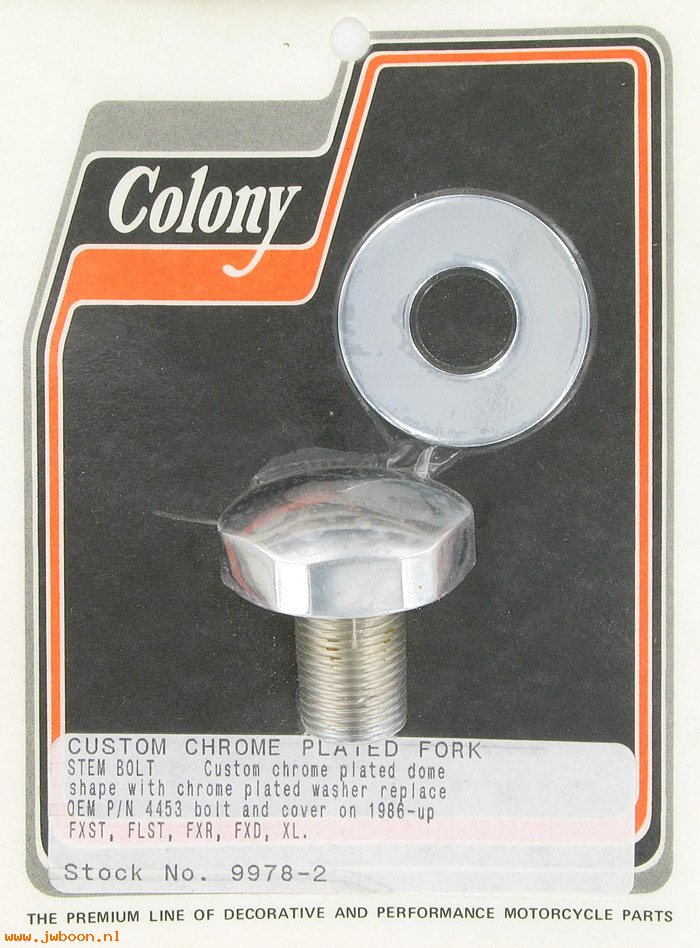 C 9978-2 (    4453): Fork stem bolt, dome head, in stock - FLST, FXR, FXD, XL '86-
