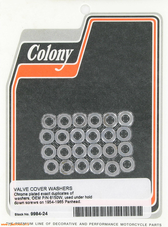 C 9984-24 (    6150W): Panhead valve cover washers - Big Twins FL '54-'65, in stock
