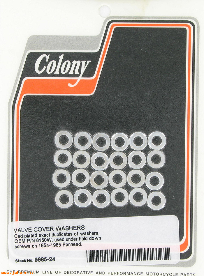C 9985-24 (    6150W): Panhead valve cover washers - Big Twins FL '54-'65, in stock