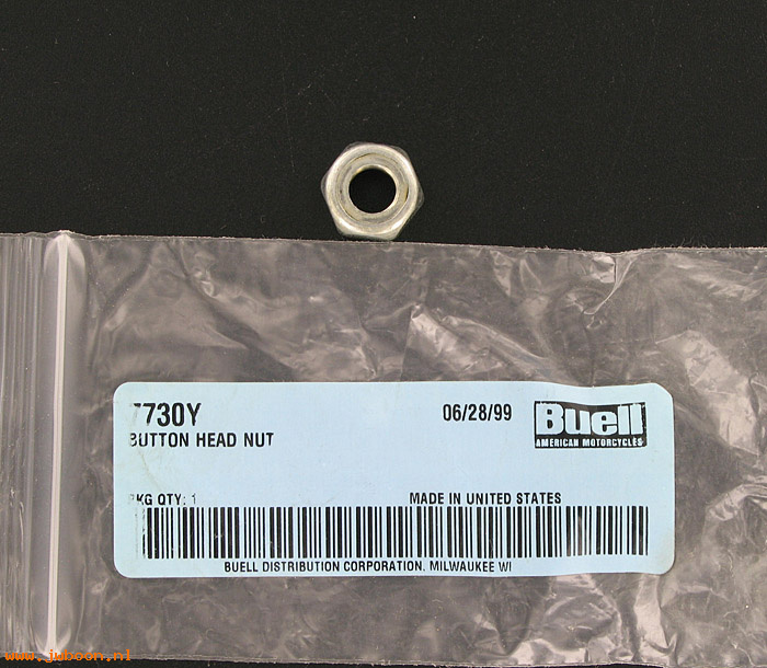   D1000.7CZ (    7603Y / 7730Y): Nut, M10 metal insert lock - NOS - Buell X1 '00-'02