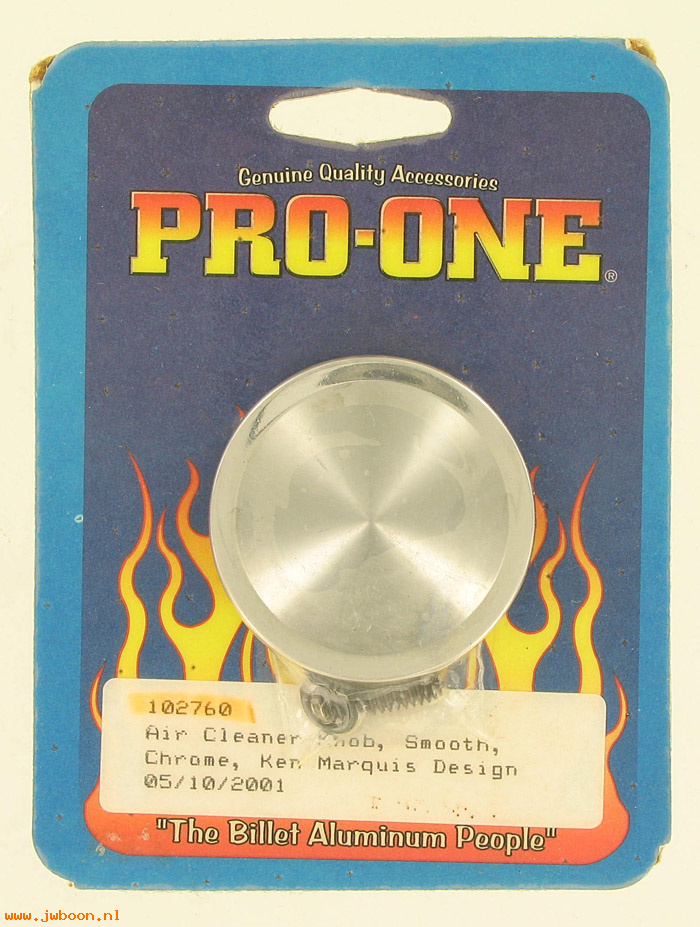 D 102760 (): Pro-One air cleaner knob, smooth - Ken Marquis design