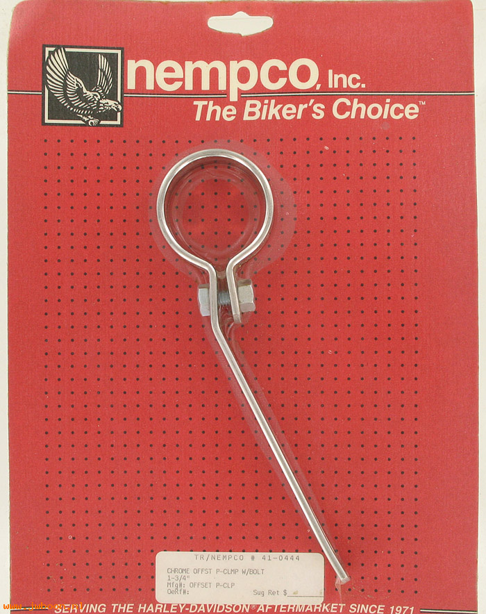 D 41-0444 (): Biker's Choice Nempco offset P-clamp 1 3/4"