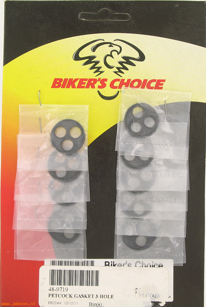 D 48-9719 (): Biker's Choice 3-hole petcock gaskets