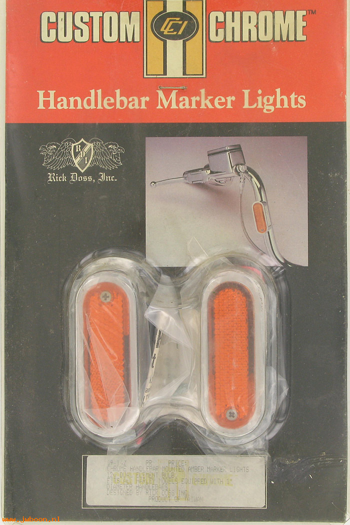 D CC09-142 (): Custom Chrome handlebar marking lights - amber, in stock