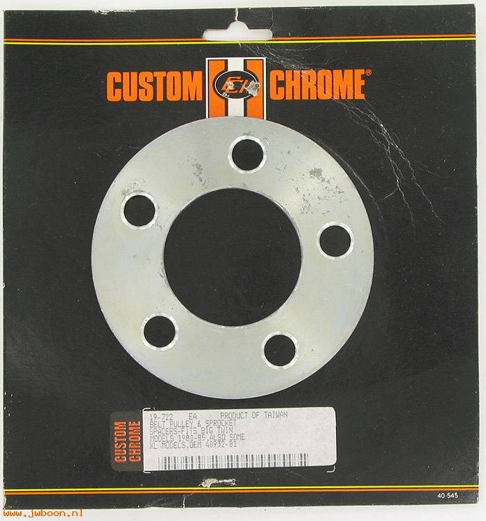 D CC19-722 (40932-81): Custom Chrome pulley/sprocket spacer