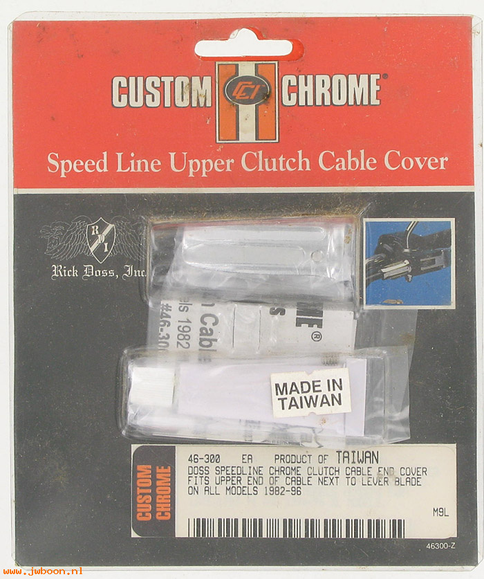 D CC46-300 (): Custom Chrome upper clutch cable cover