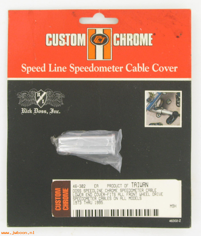 D CC46-302 (): Custom Chrome lower speedo cable cover