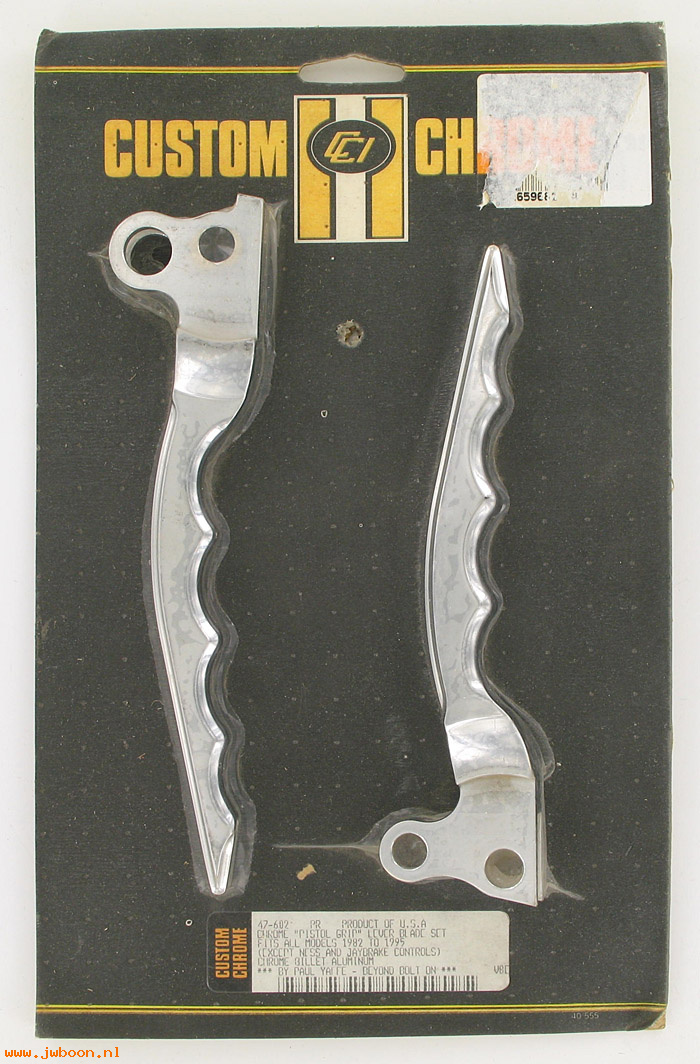 D CC47-602 (): Custom Chrome "pistol grip" pair levers '82-'95