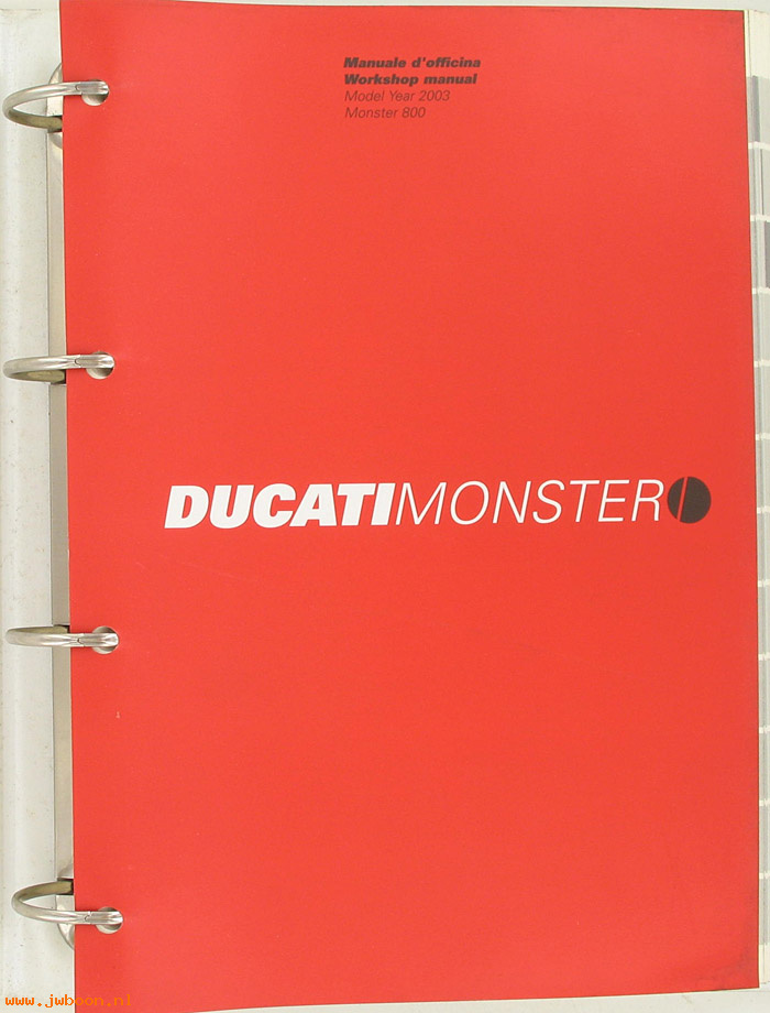 D D17 (): Ducati Monster 800 original workshop manual 2003