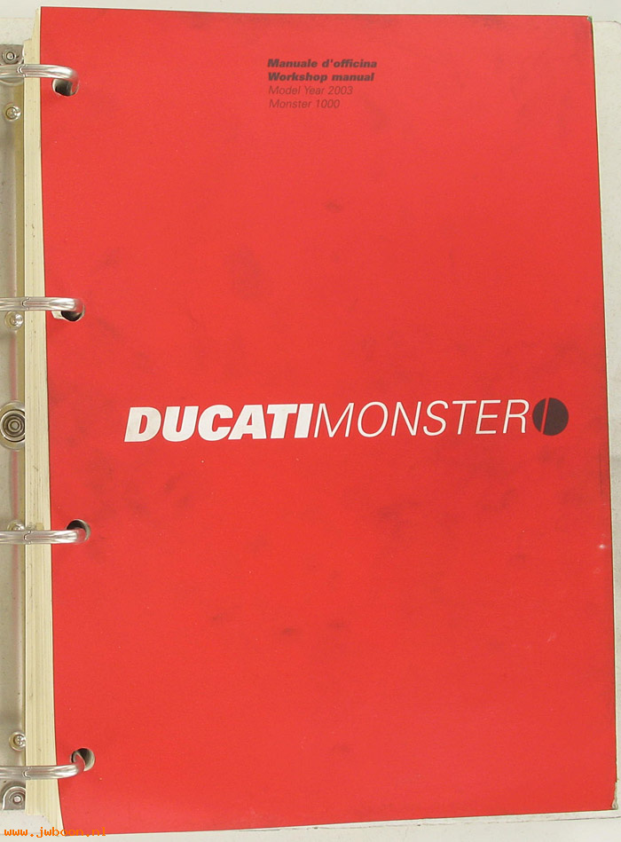 D D19 (): Ducati Monster 1000 original workshop manual 2003
