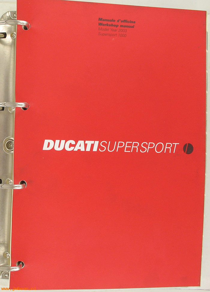 D D38 (): Ducati Super Sport 1000 original workshop manual 2003