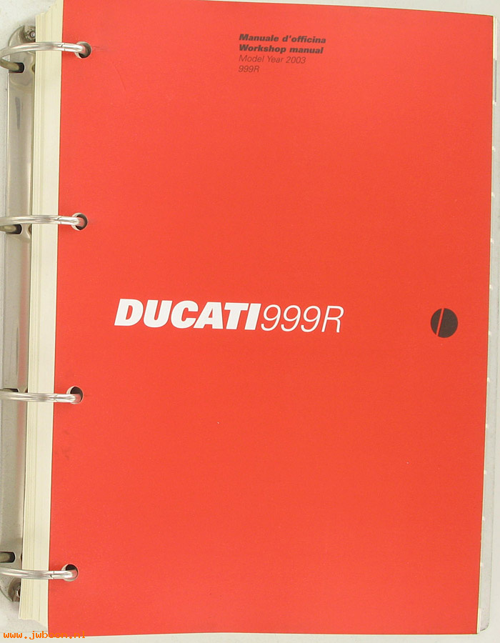 D D41 (): Ducati 999R original workshop manual 2003