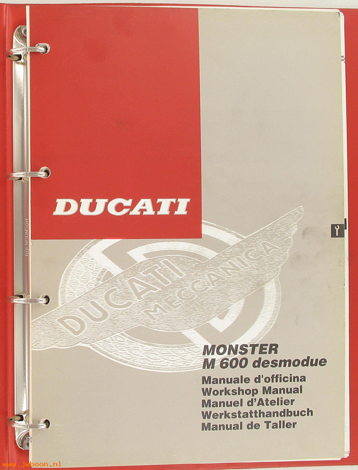 D D47 (): Ducati Monster M600 desmodue original workshop manual 1994
