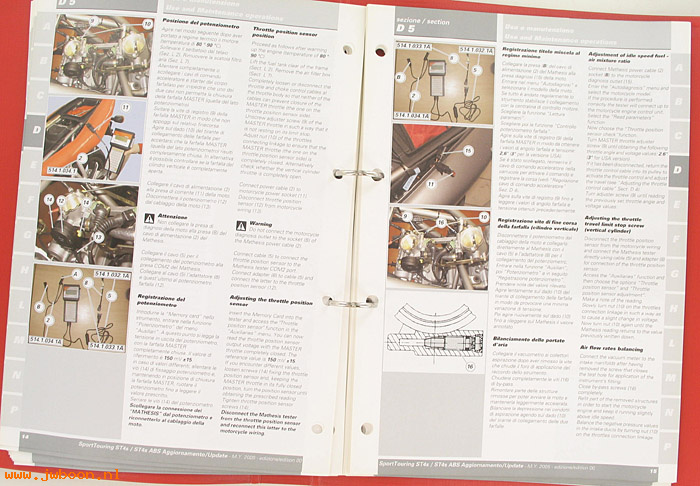 D D50 (): Ducati Sport Touring ST4s/ST4s ABS original workshop manual 2005