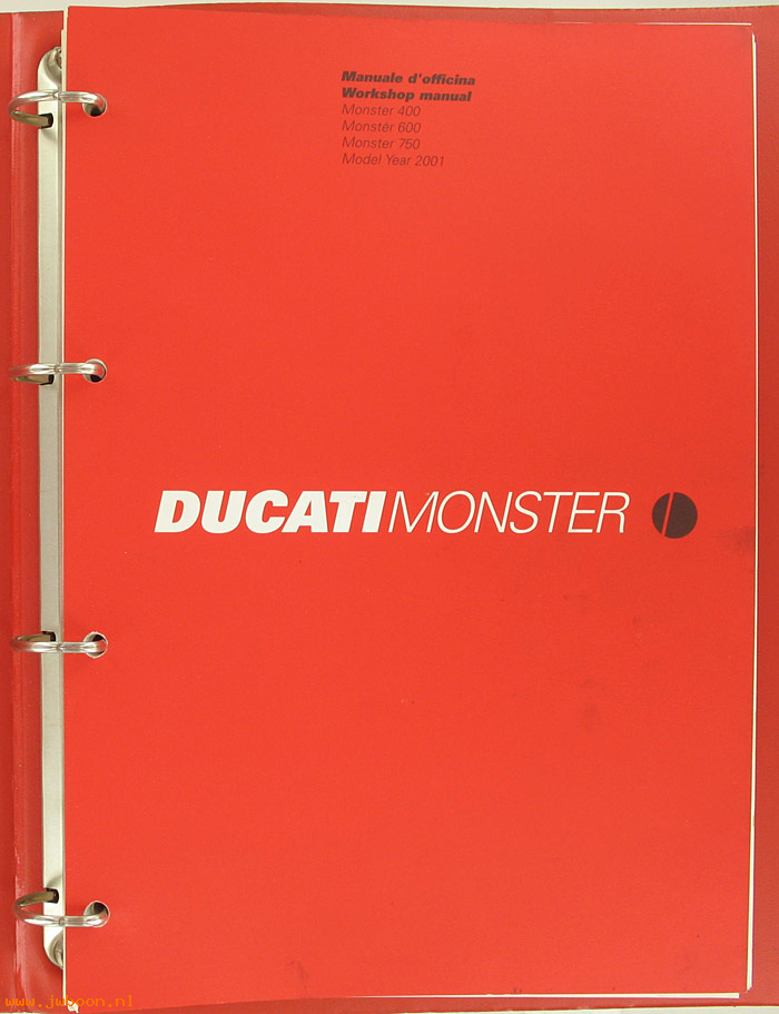 D D6 (): Ducati Monster 400/600/750 original workshop manual 2001