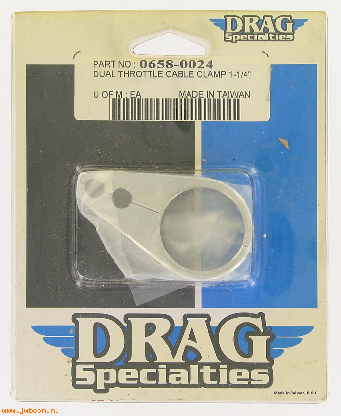 D DS-06580024 (): Drag Specialties dual throttle cable clamp 1-1/4"