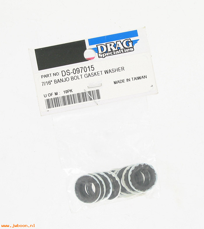 D DS-097015 (): Drag Specialties 7/16" banjo bolt gasket washer (10-pack)