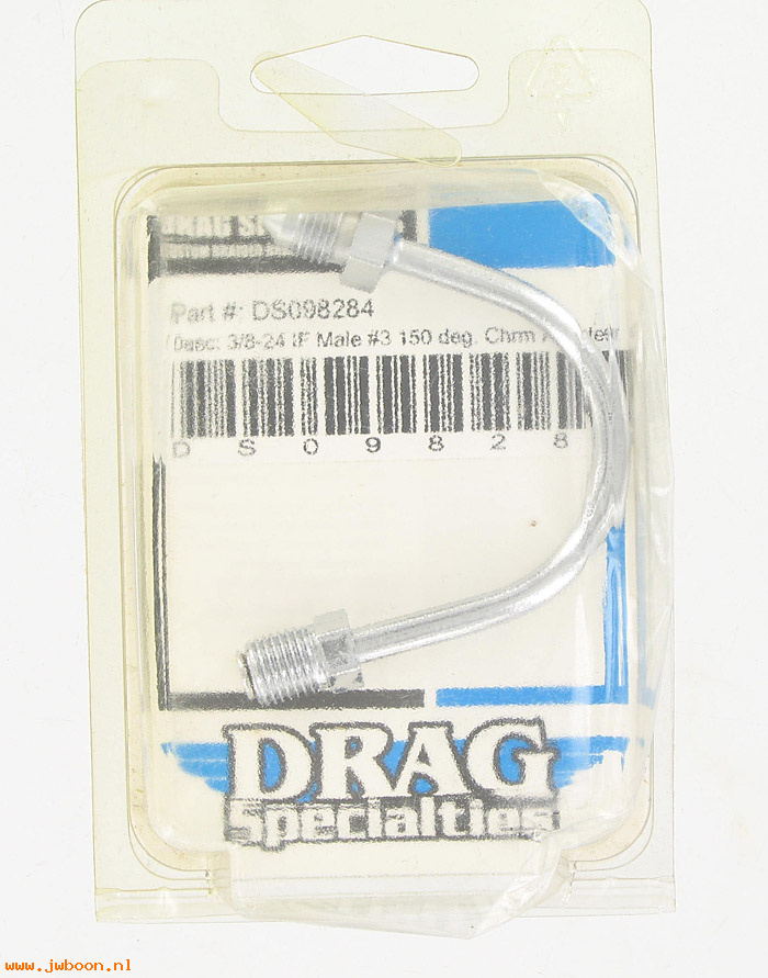 D DS-098284 (284): Drag Specialties 3/8"-24 IF male #3 150 deg. adapter