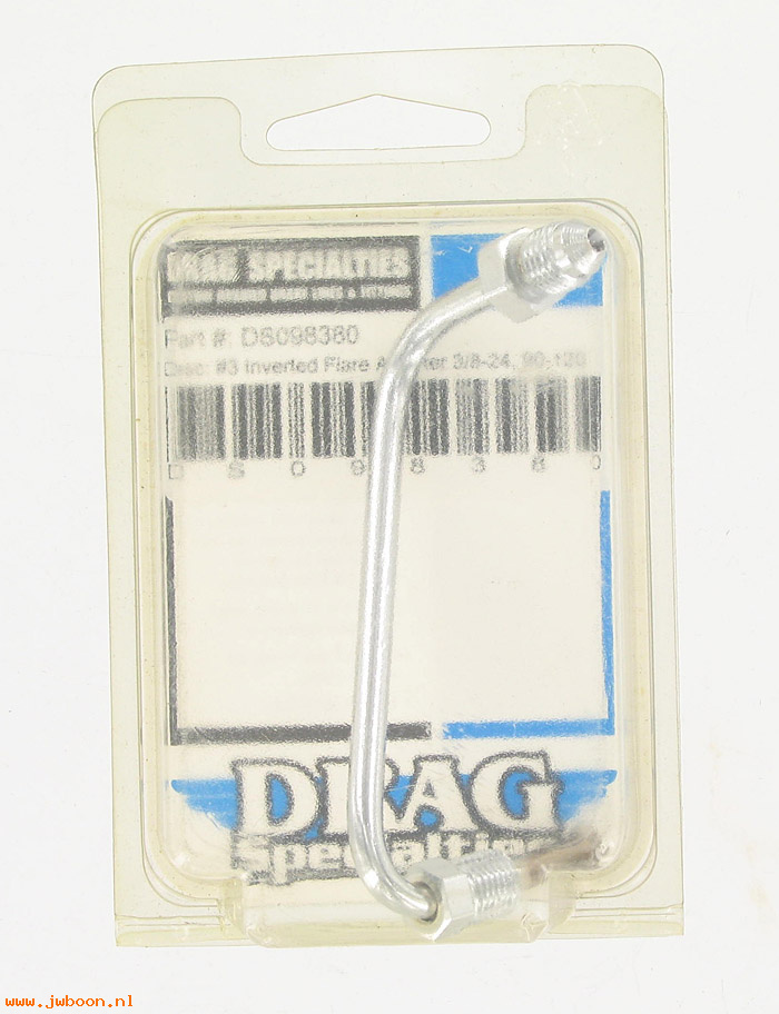 D DS-098380 (): Drag Specialties #3 inverted flare adapter, 3/8"-24