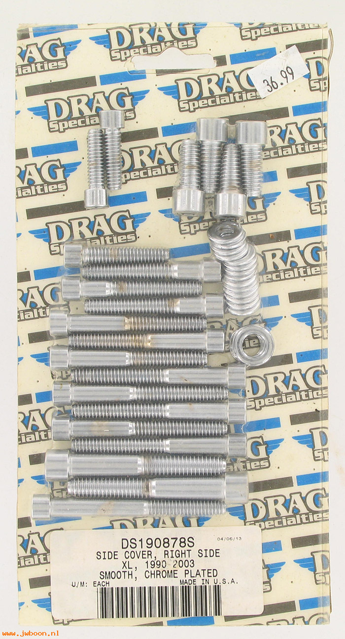 D DS-190878S (): Drag Specialties hardware Sportster, XL side cover '90-'03
