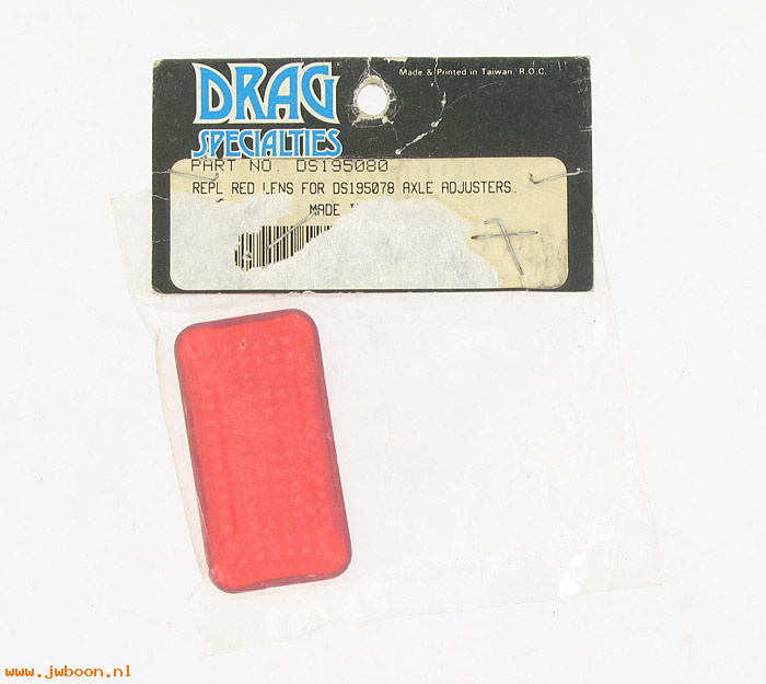 D DS-195080 (): Drag Specialties replacemnt red lens for 195078 axle adjusters