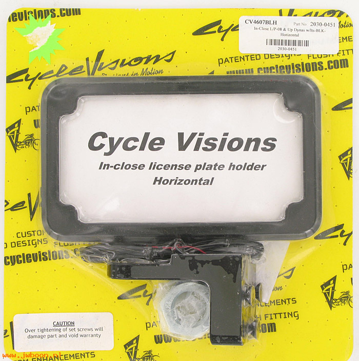 D DS-20300451 (CV4607BLH): CycleVisions in-close license plate holder - horizontal