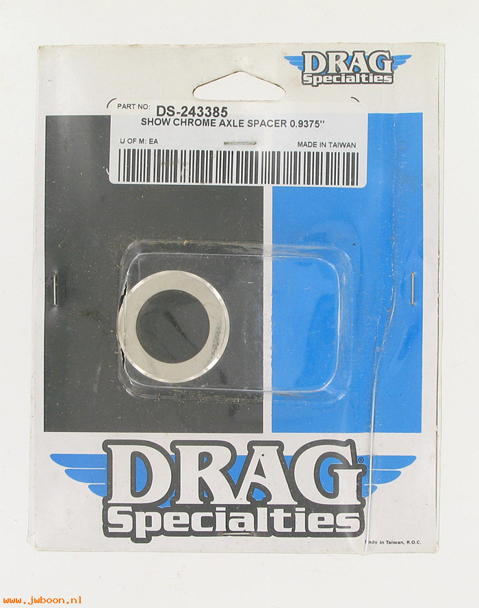 D DS-243385 (43654-86A): Drag Specialties axle spacer 0.9375"