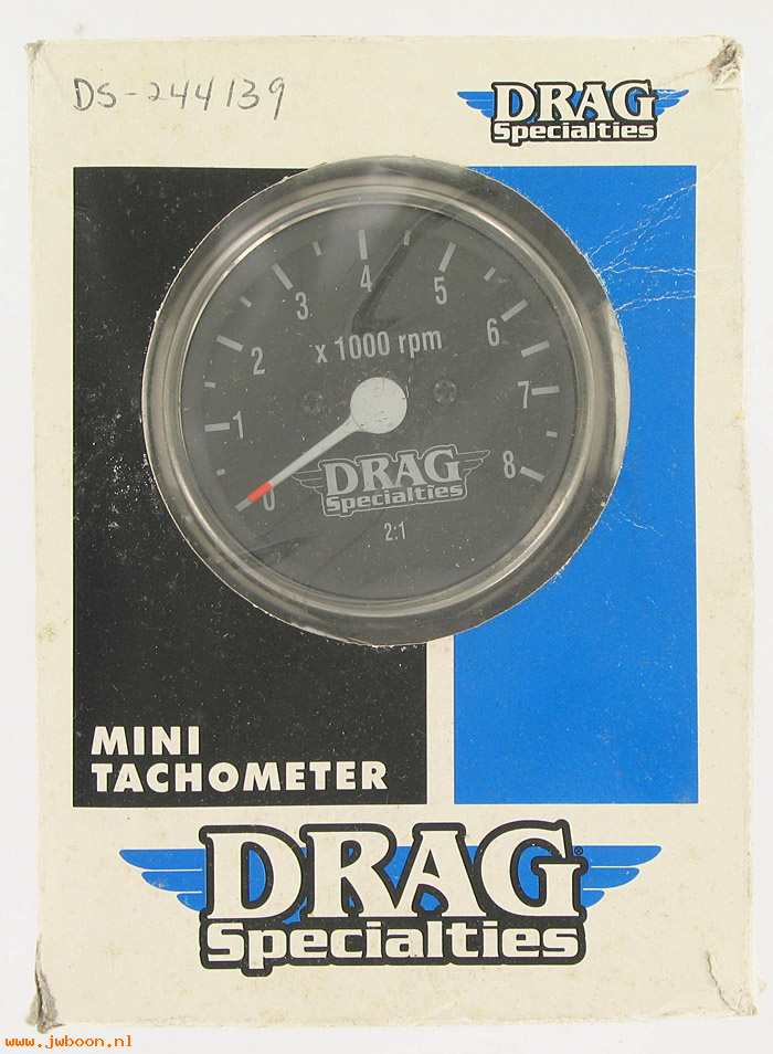 D DS-244139 (): Drag Specialties tachometer mechanical 12mm thread