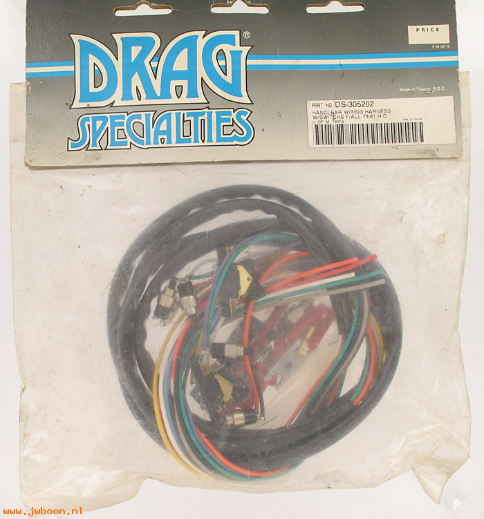 D DS-305202 (): Drag Specialties handlebar wiring with switches '73-'81