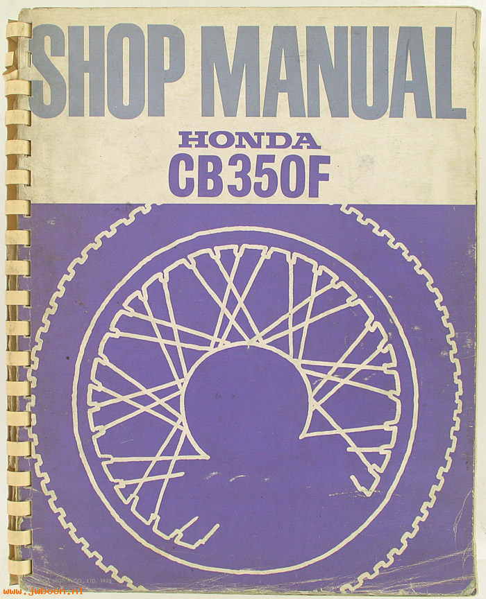D H104 (): Honda CB350F original shop manual, werkplaatsboek, 1973