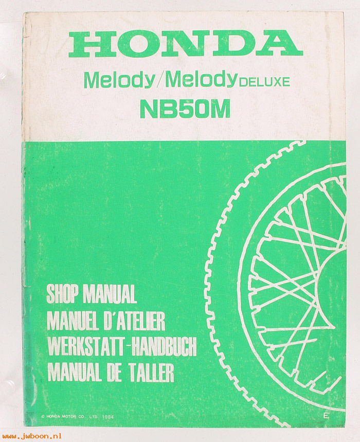 D H13 (): Honda NB50M original shop manual, werkplaatsboek 1984