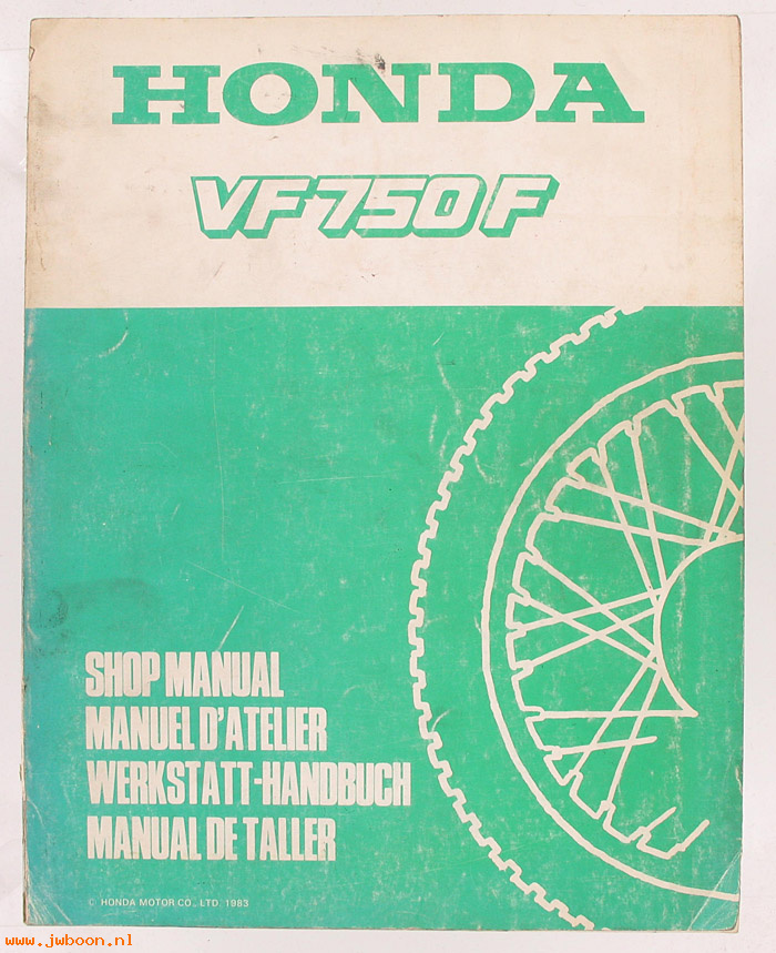 D H22 (): Honda VF750F original shop manual, werkplaatsboek 1983